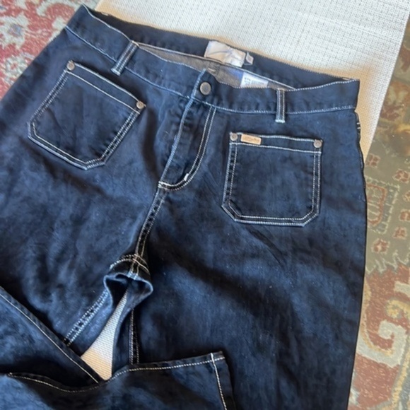 Karl Lagerfield Paris trousers zipper detail black sz 12 wardrobe office pants - Picture 6 of 11